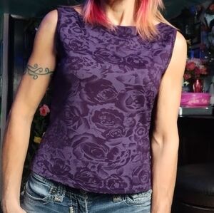 Sleeveless Floral Print Top